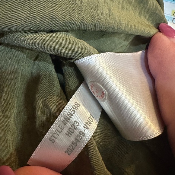 Madewell Crinkled Button Up Shirt Olive Green Medium - Picture 8 of 9